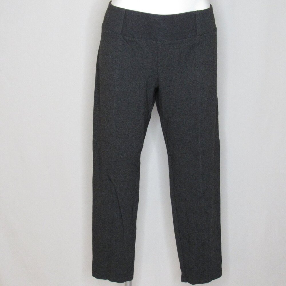Eileen Fisher Charcoal Black Skinny Strech Ankle Pants with Yoke 26" Women's L